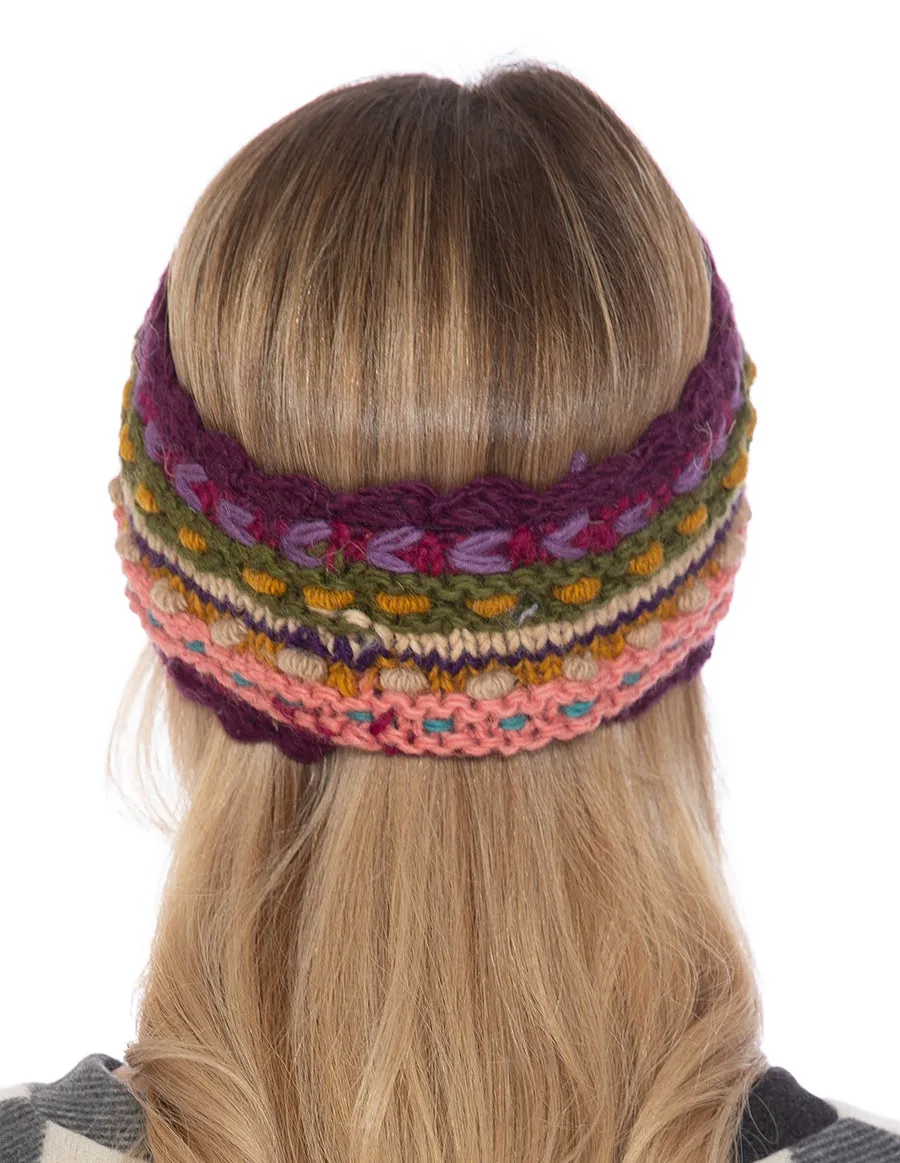 Floral Knitted Woolen Headband