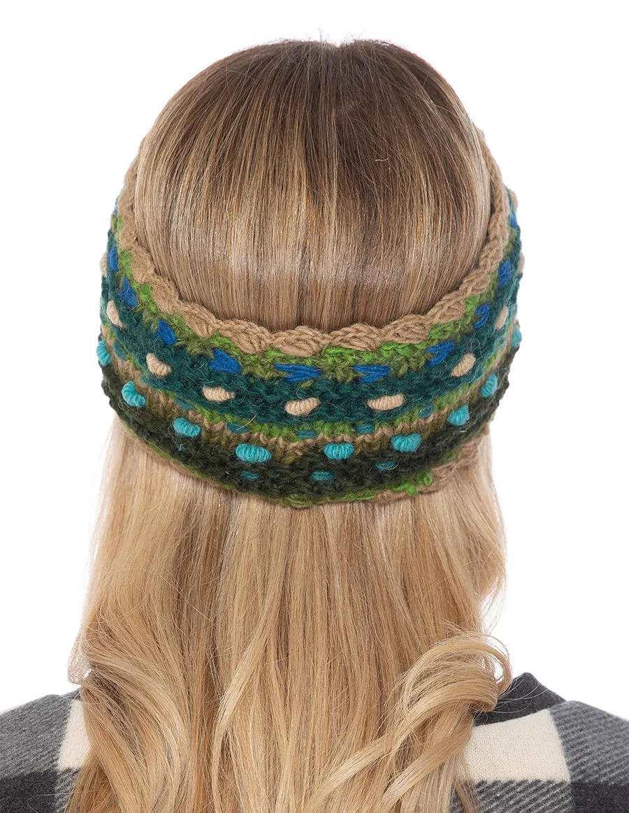 Floral Knitted Woolen Headband