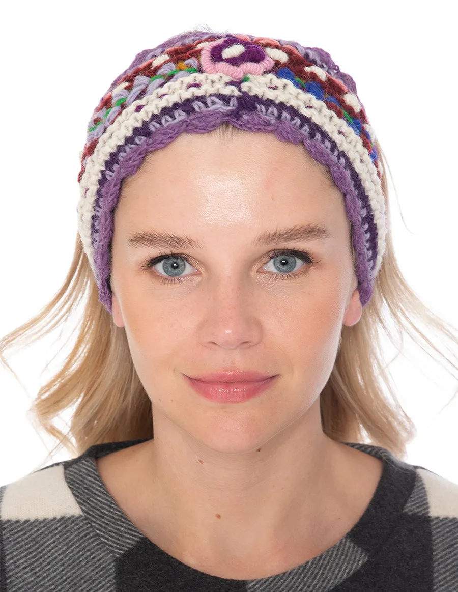 Floral Knitted Woolen Headband