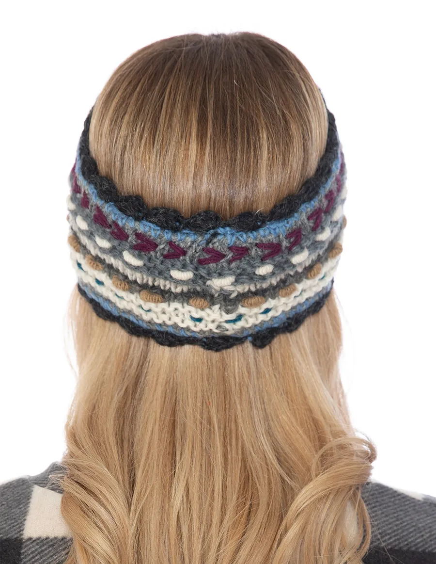 Floral Knitted Woolen Headband