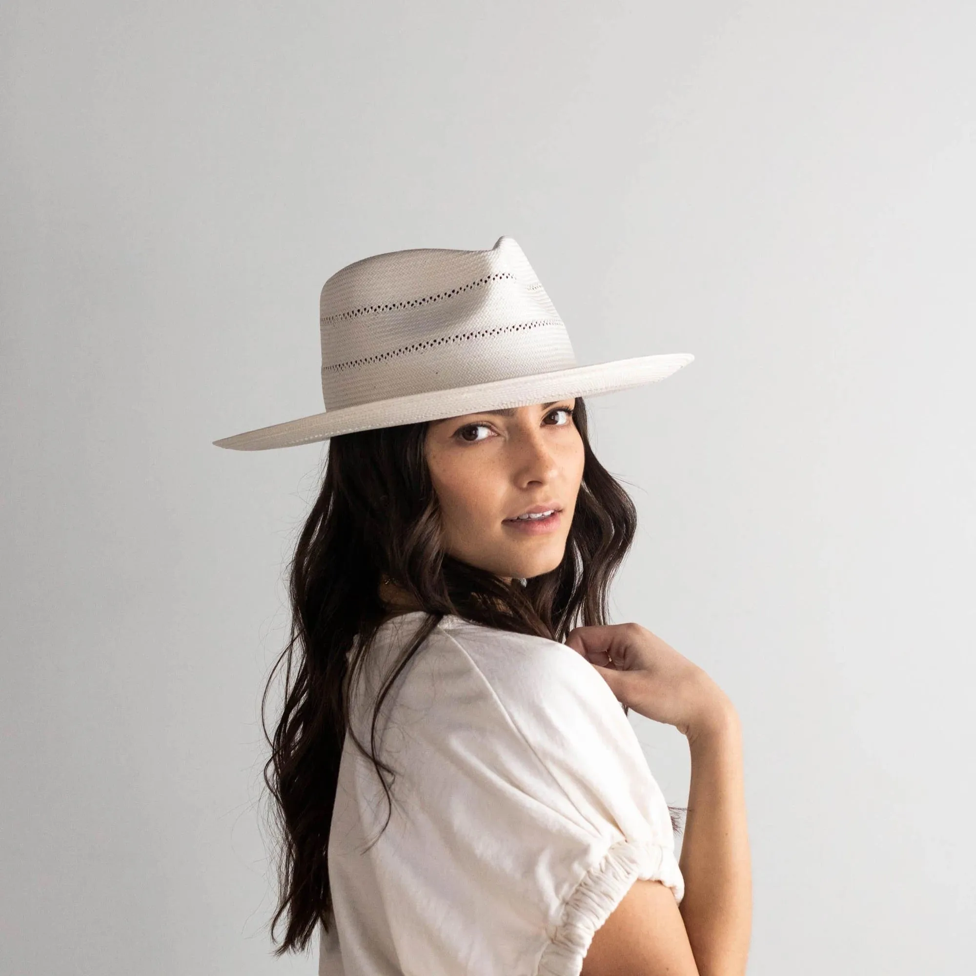 GIGI PIP Arlo Straw Teardrop Fedora