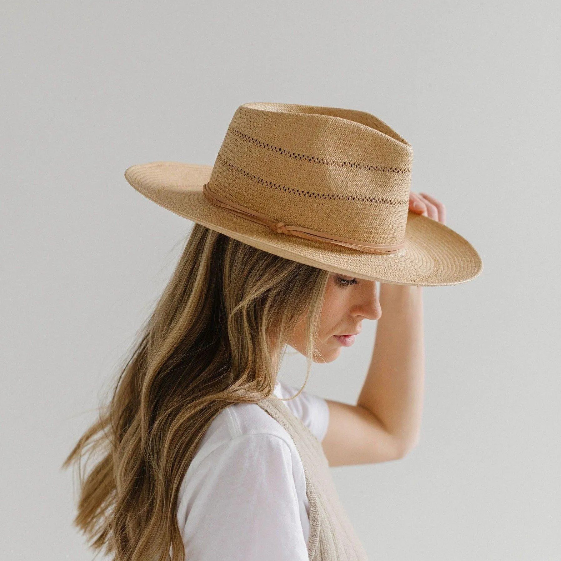 GIGI PIP Arlo Straw Teardrop Fedora