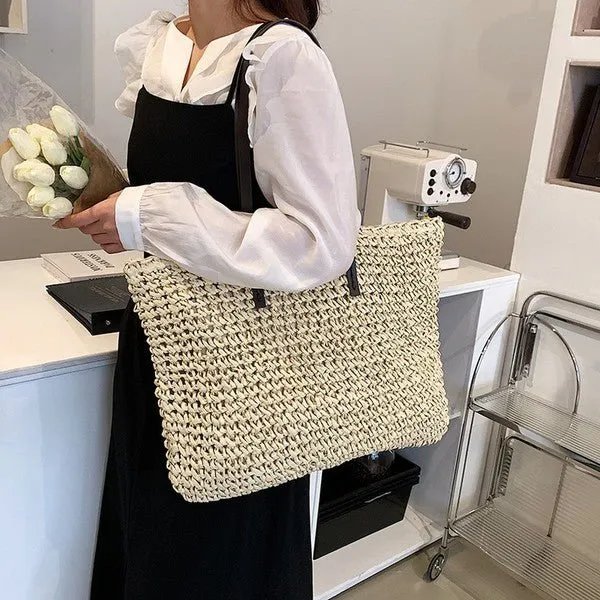 Giselle Straw Tote Bag