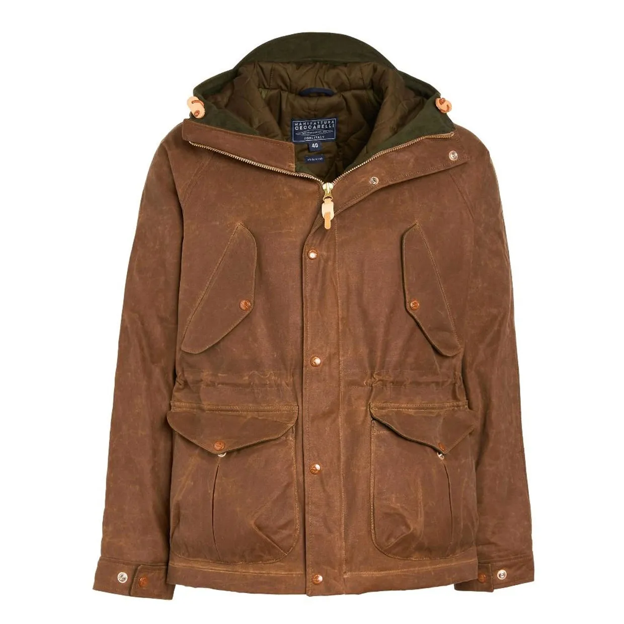 Giubbino Uomo Manifattura Ceccarelli Fisherman Parka Marrone