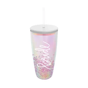 Glitter Acrylic Straw Tumbler | Bride