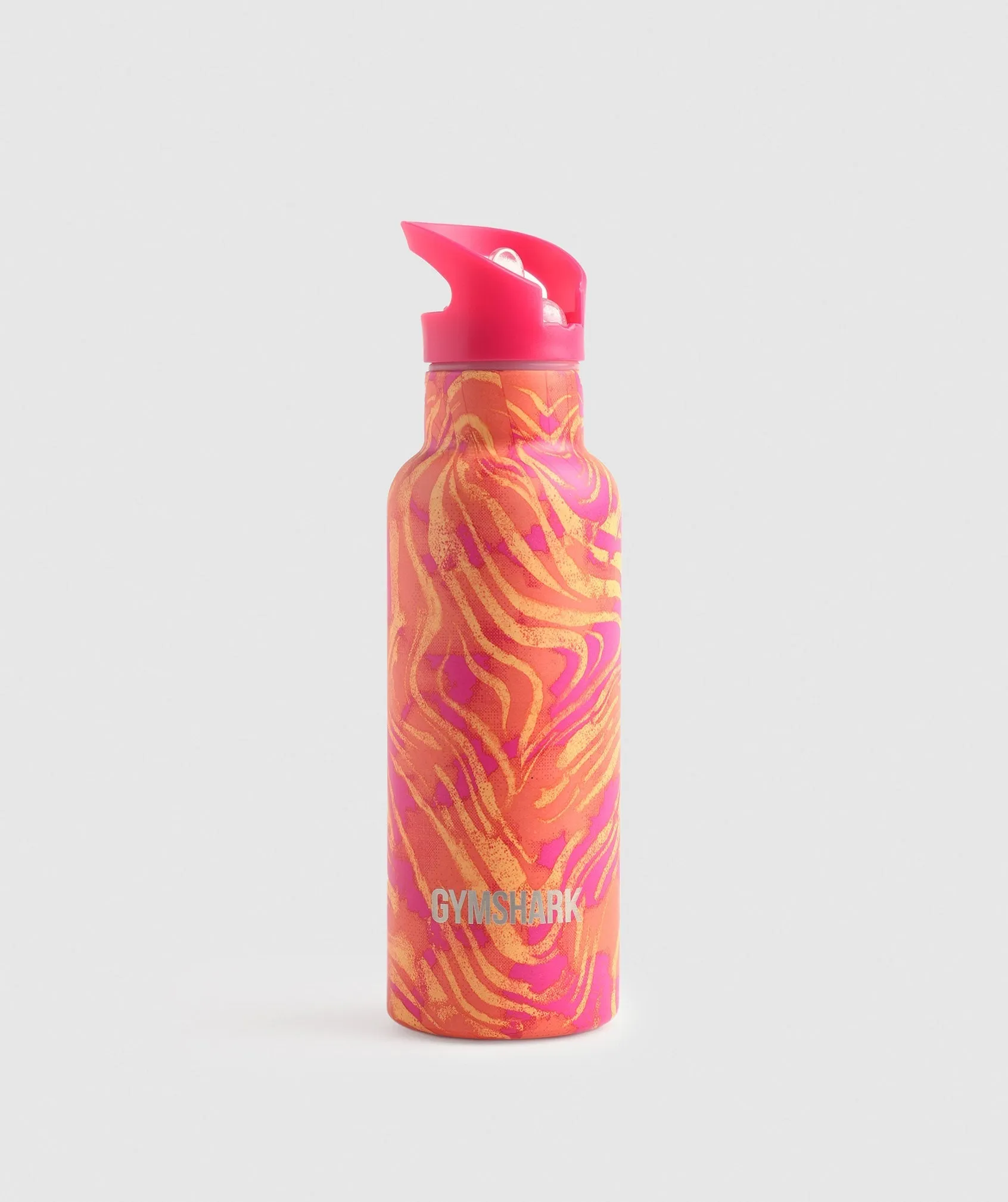 Gymshark 500ml Straw Flask - Hibiscus Pink