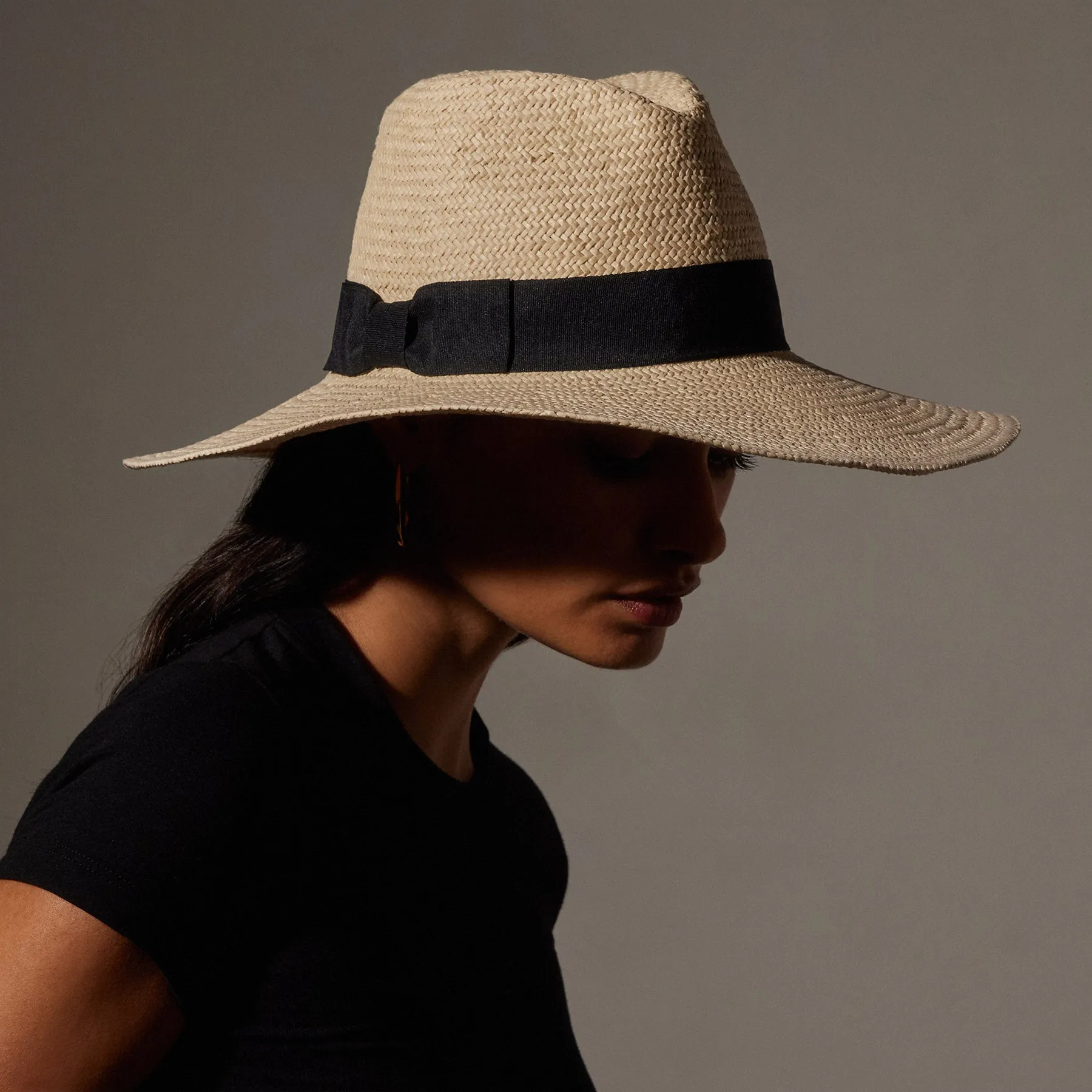 Harbor Straw Hat - Natural/Black