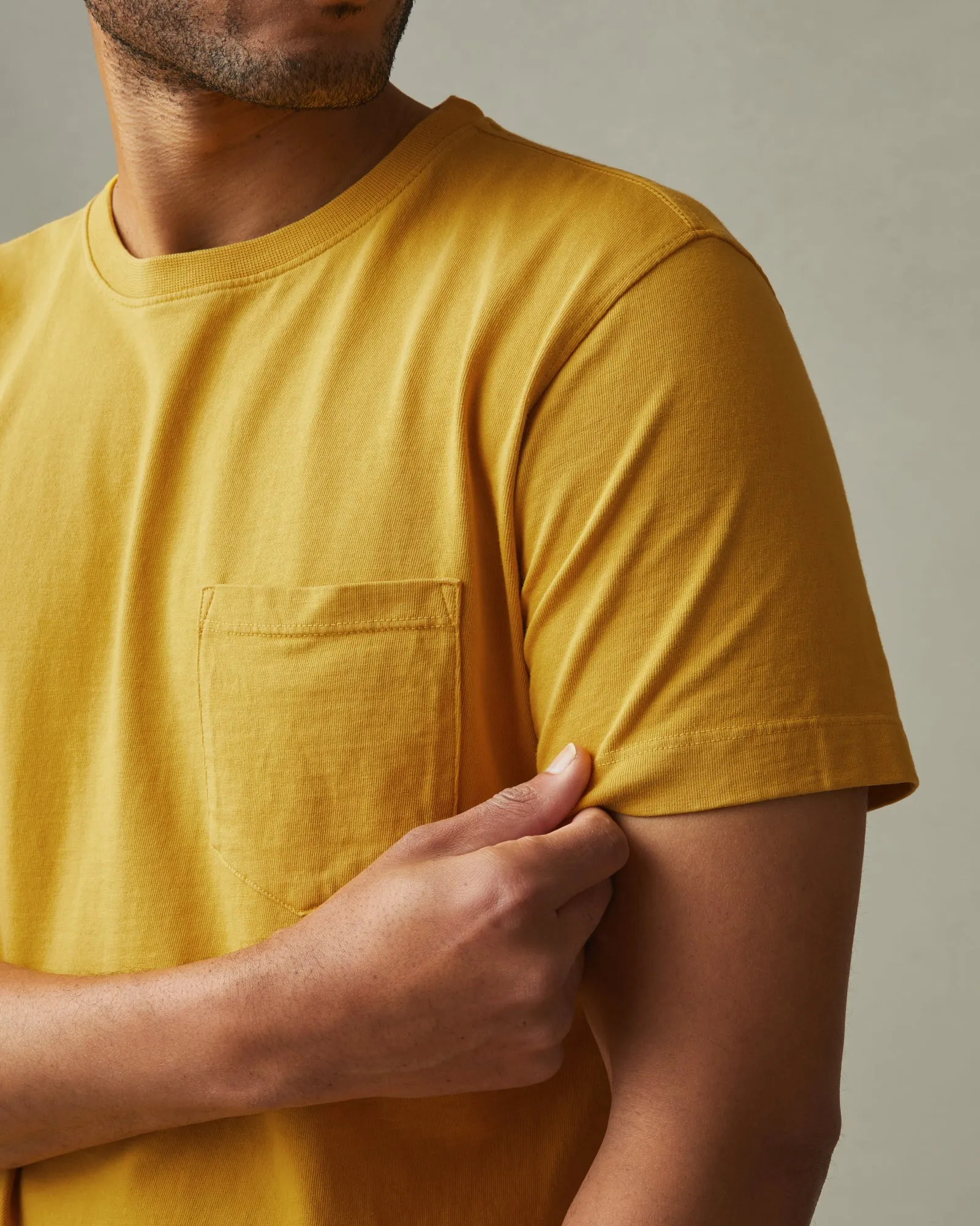 Heavyweight Pocket Tee - Straw