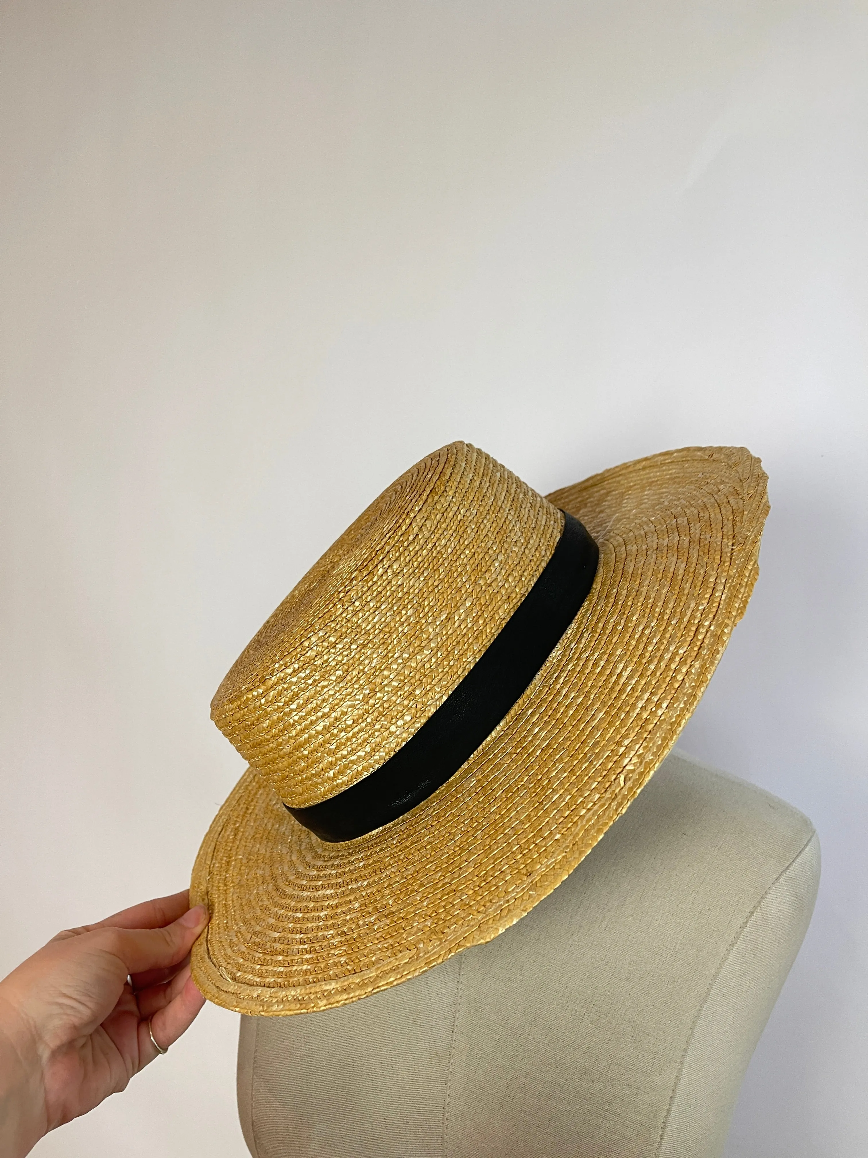 Janessa Leone Klint Straw Boater Hat