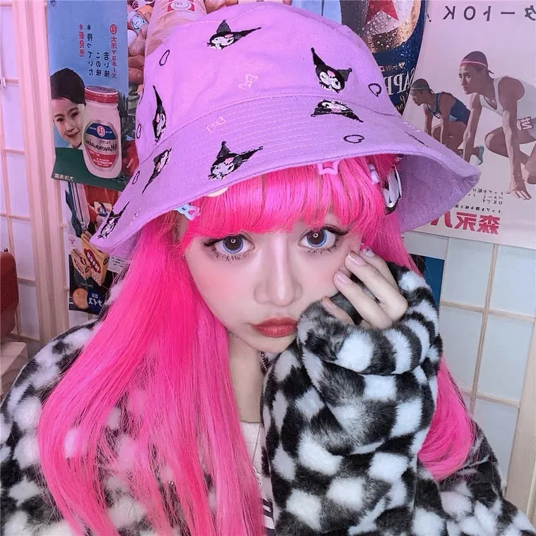 JAPANESE HARAJUKU SANRIO EMBROIDERY FISHERMAN HAT BY39005