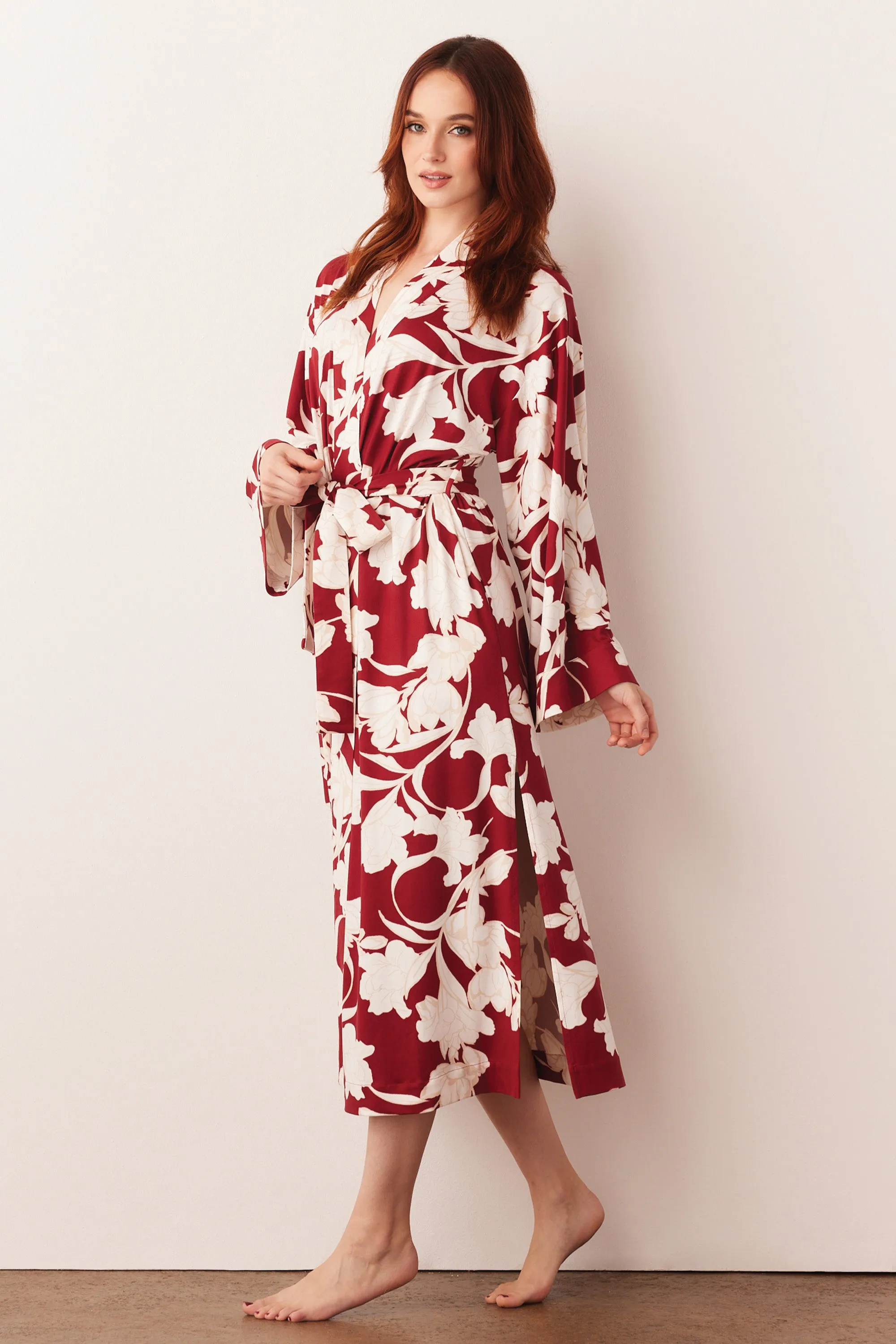 Kaia Kimono Robe | Winter Bloom