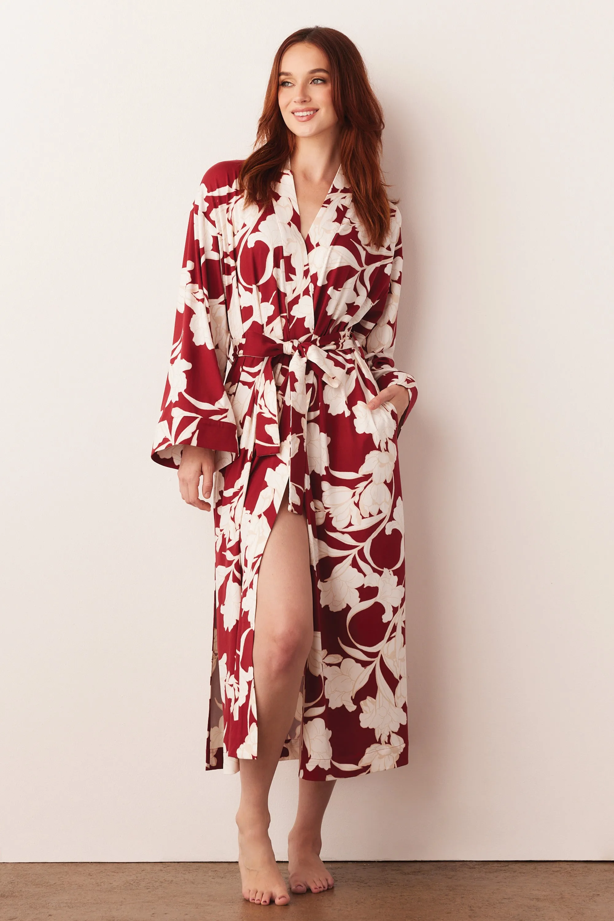 Kaia Kimono Robe | Winter Bloom