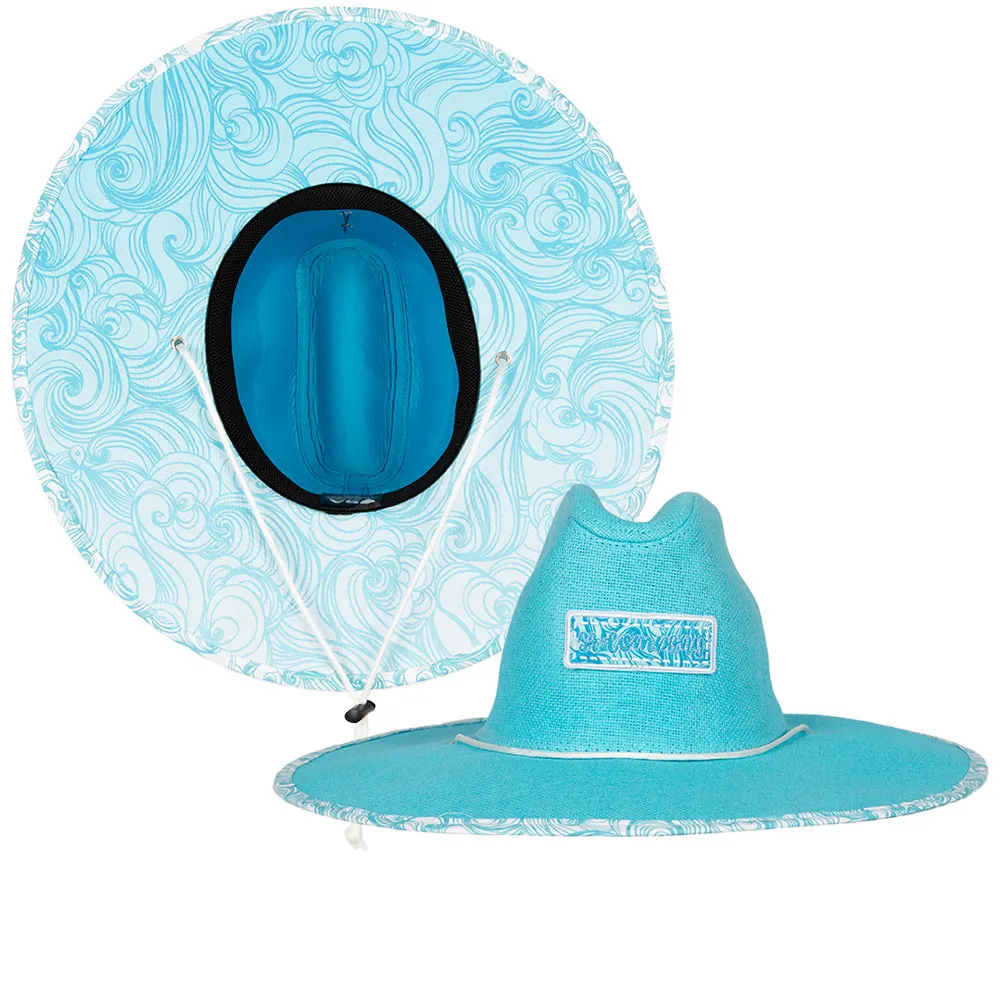 Keys Under Brim Straw Hat | Tidal Waves | Aqua