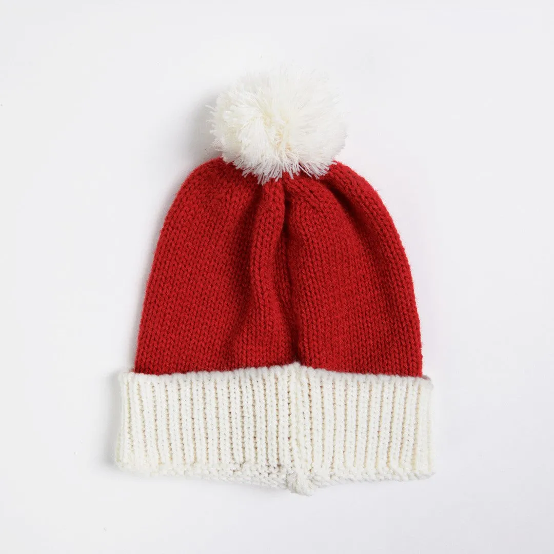 Knit Matching Human Pom Hats