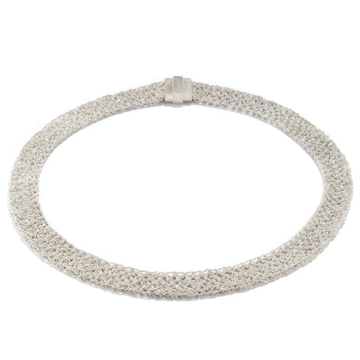 Knitted Silver Necklace