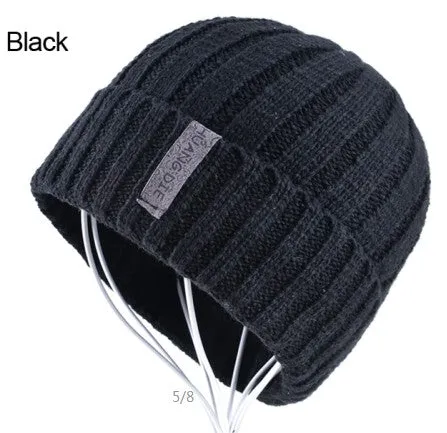 Men's skullies winter knitted hat beanie hats