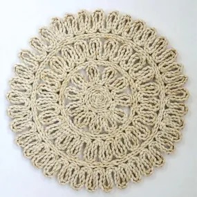 Natural Round Woven Straw Placemat