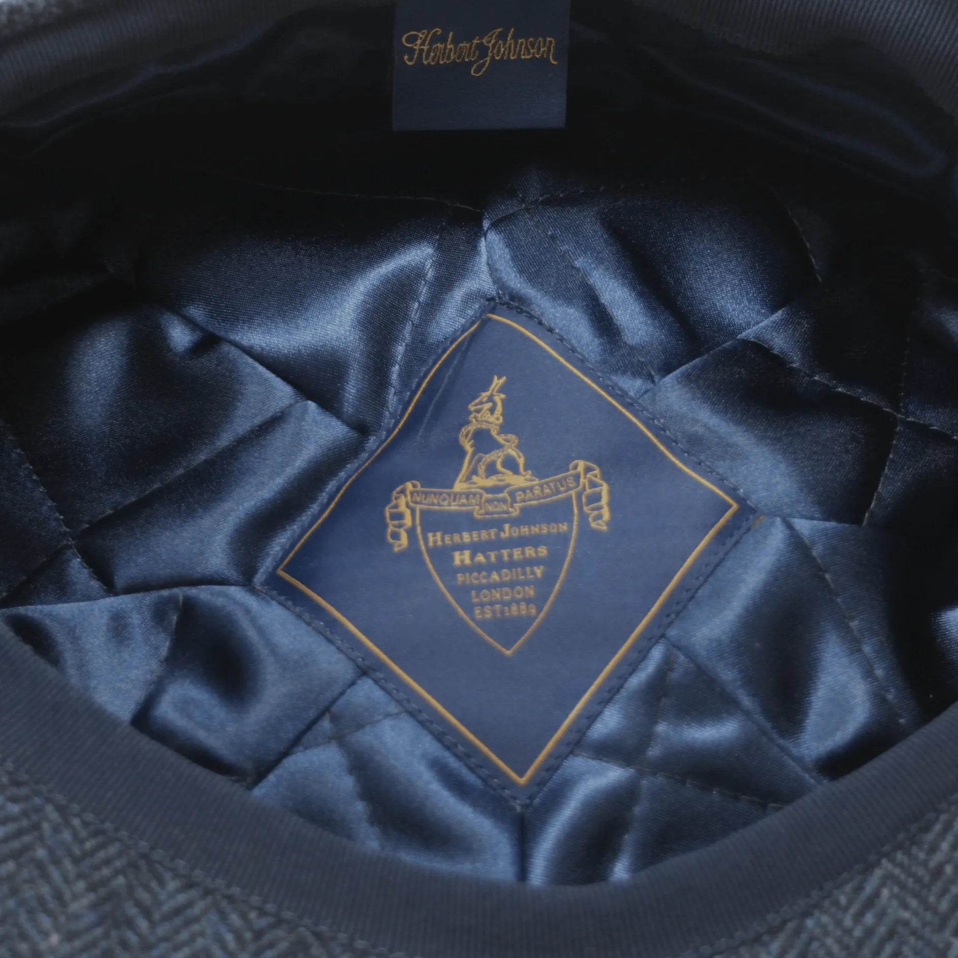 Newsboy Cap - Navy Herringbone