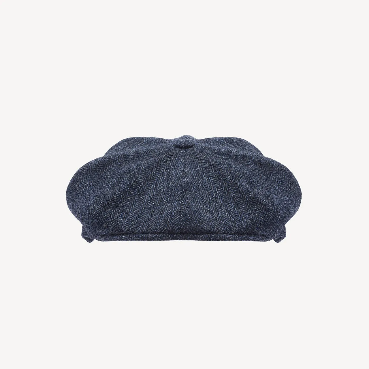 Newsboy Cap - Navy Herringbone