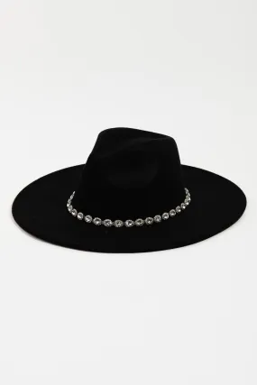 Rhinestone Fedora Hat