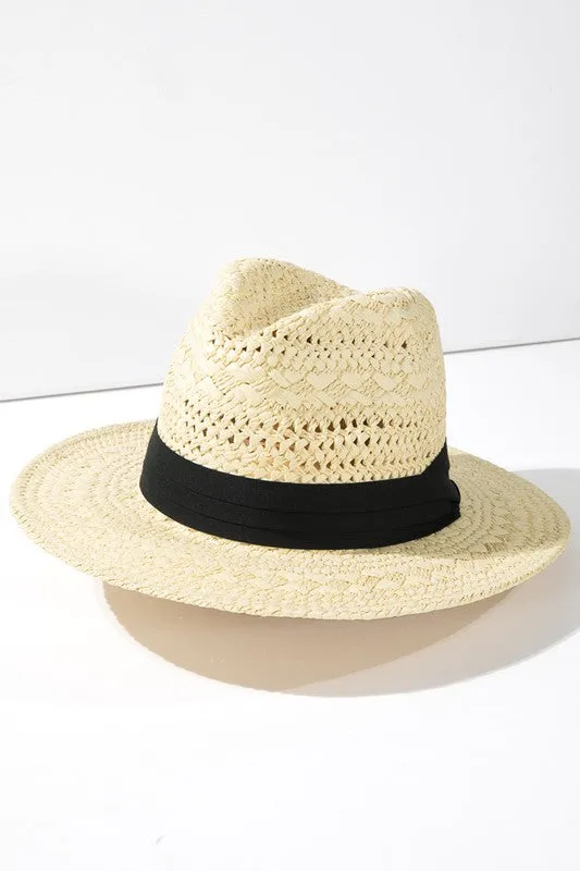 Ribbon Band Straw Panama Hat