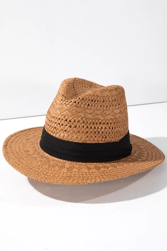 Ribbon Band Straw Panama Hat