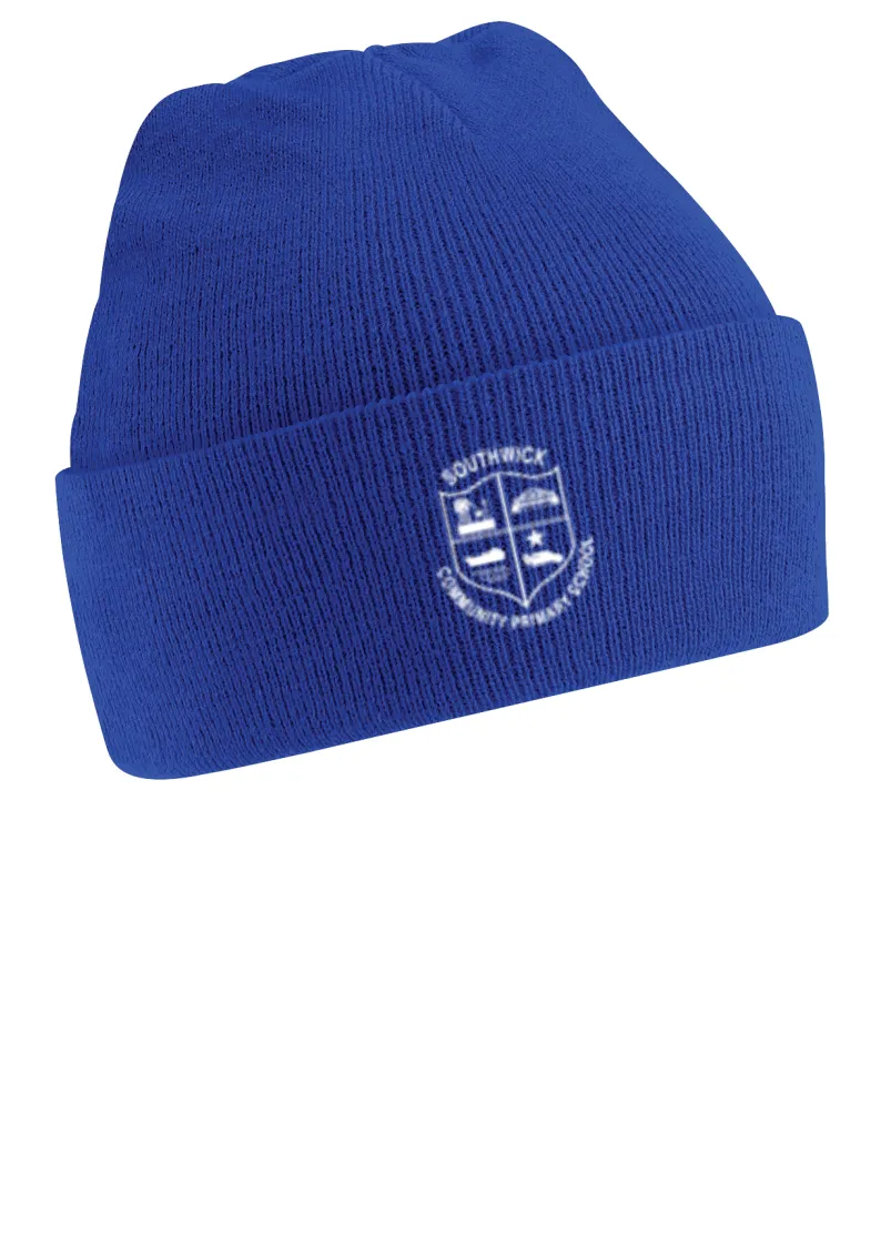 Southwick Community Primary School Royal Blue Knitted Hat