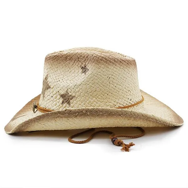 Spray Painted Star Straw Sun Hat 91894564C