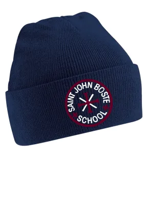 St John Boste R.C. Primary School Navy Knitted Hat