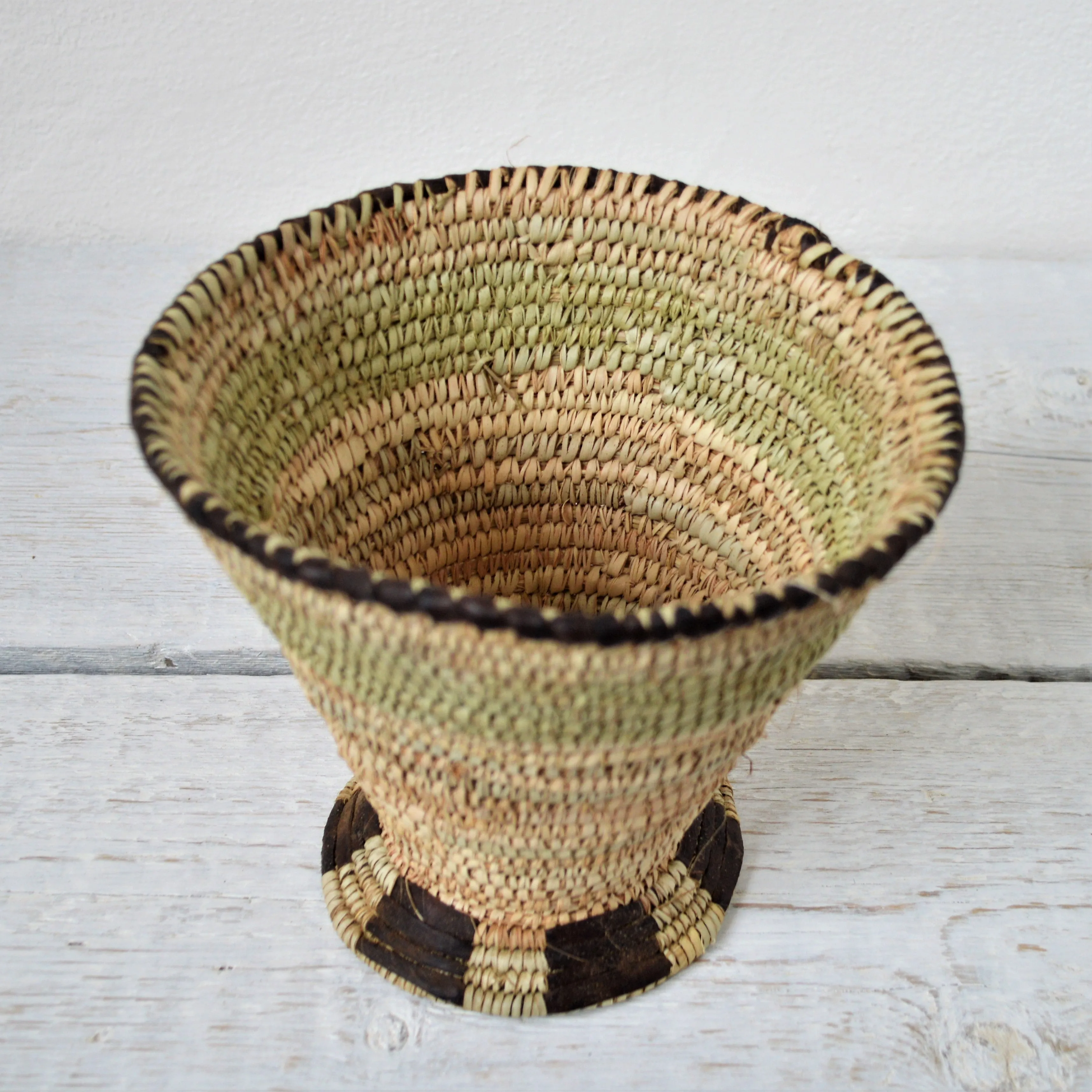 Straw cup, Boho decor