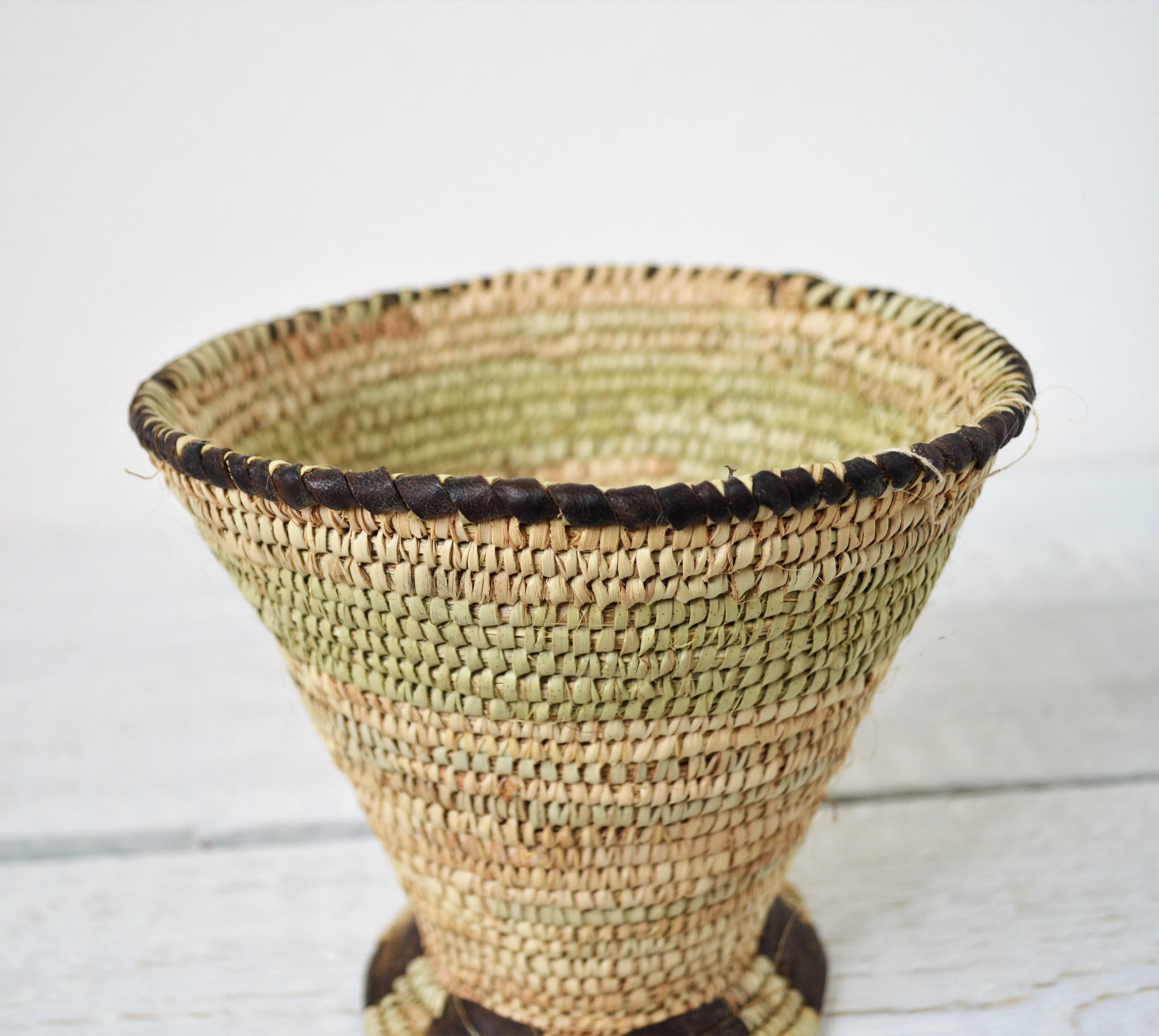 Straw cup, Boho decor