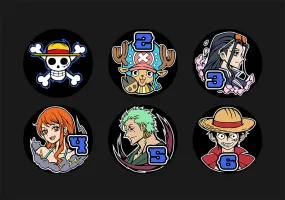 Straw Hat Pirates Metal Plated Dice (Set of 2)