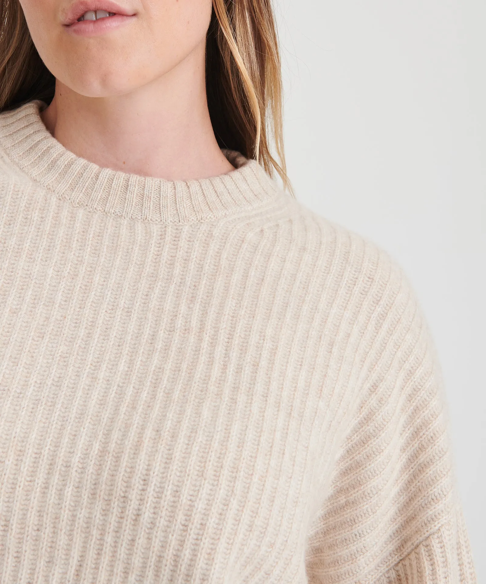 Super Luxe Cashmere Fisherman Sweater