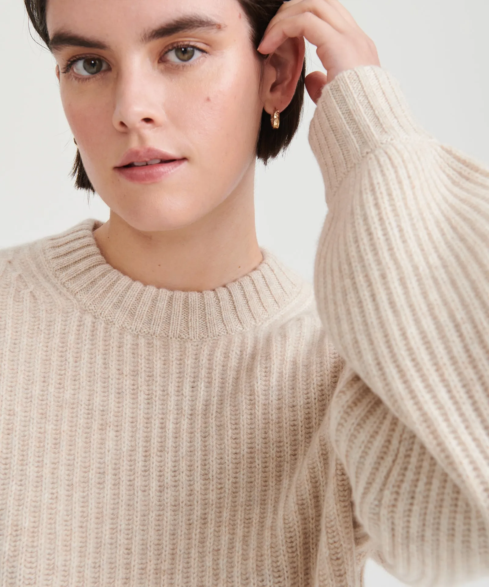 Super Luxe Cashmere Fisherman Sweater