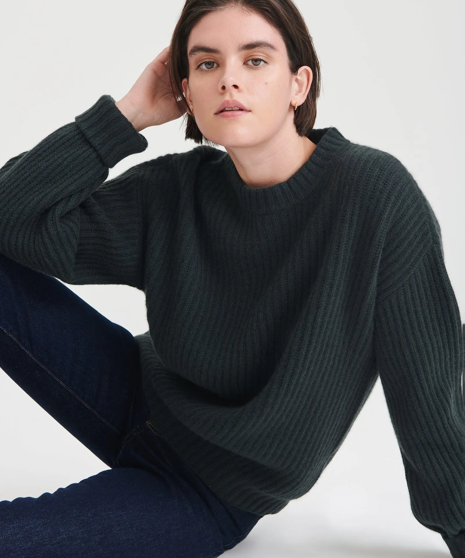 Super Luxe Cashmere Fisherman Sweater