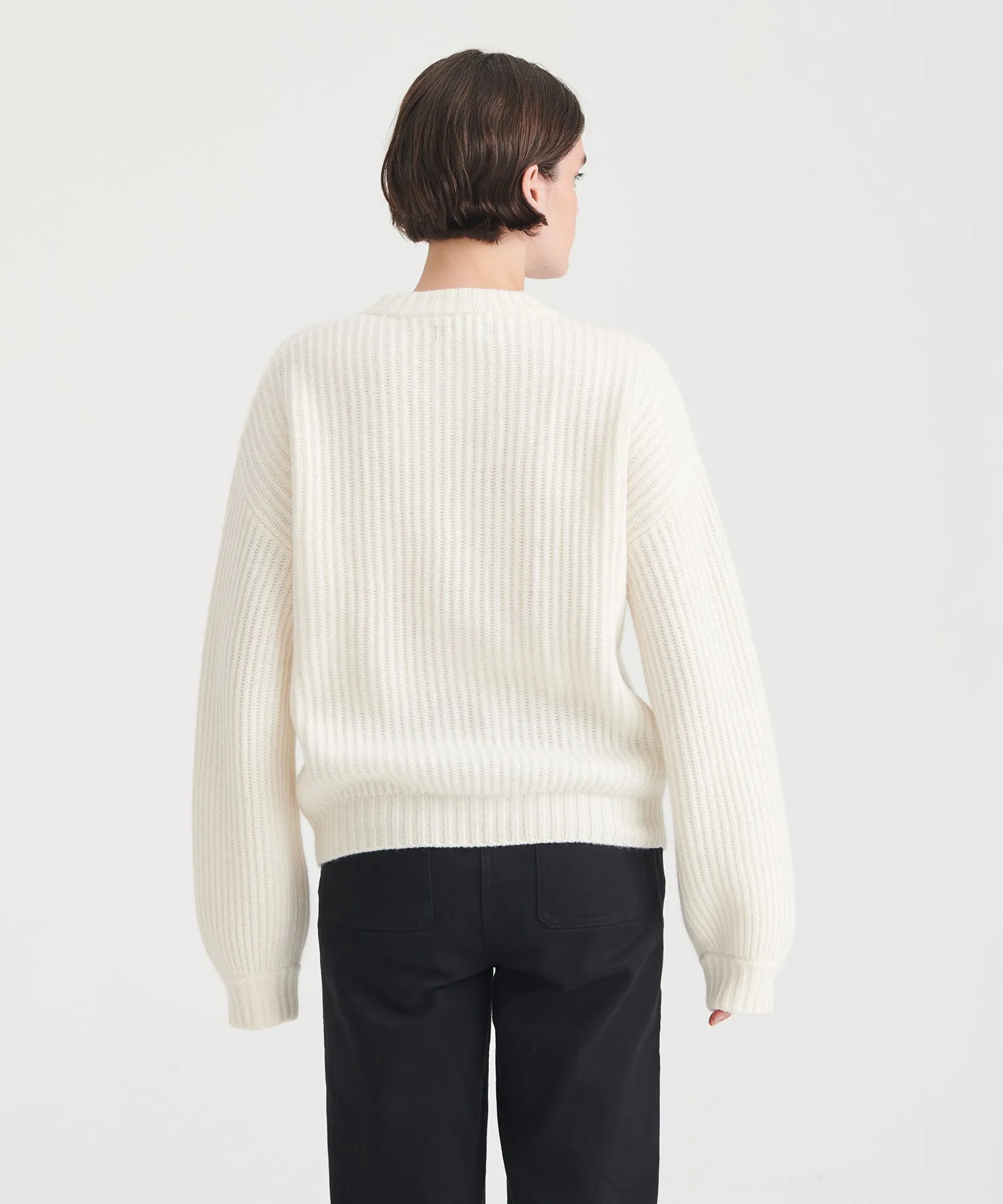 Super Luxe Cashmere Fisherman Sweater