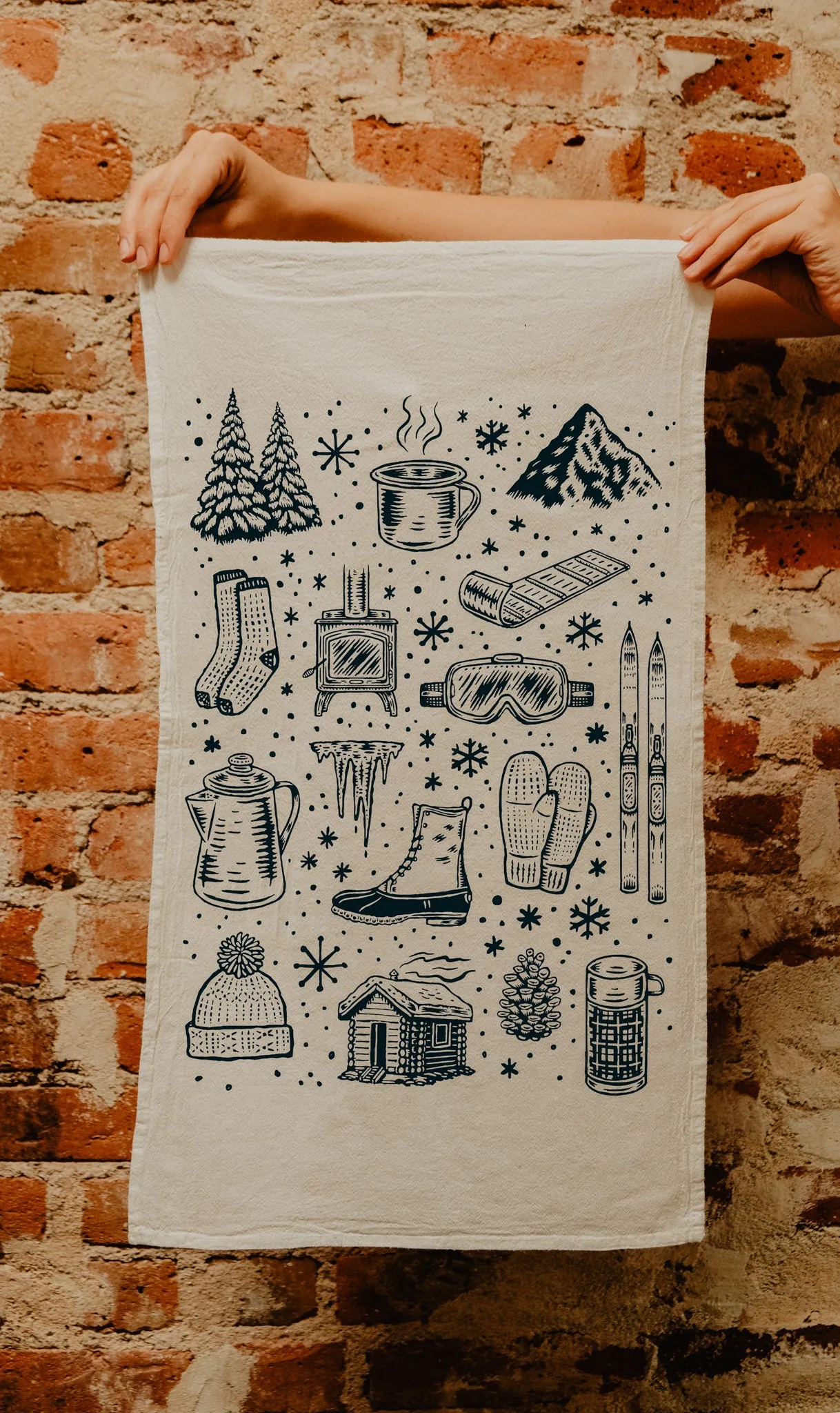 Winter Time Tea Towel